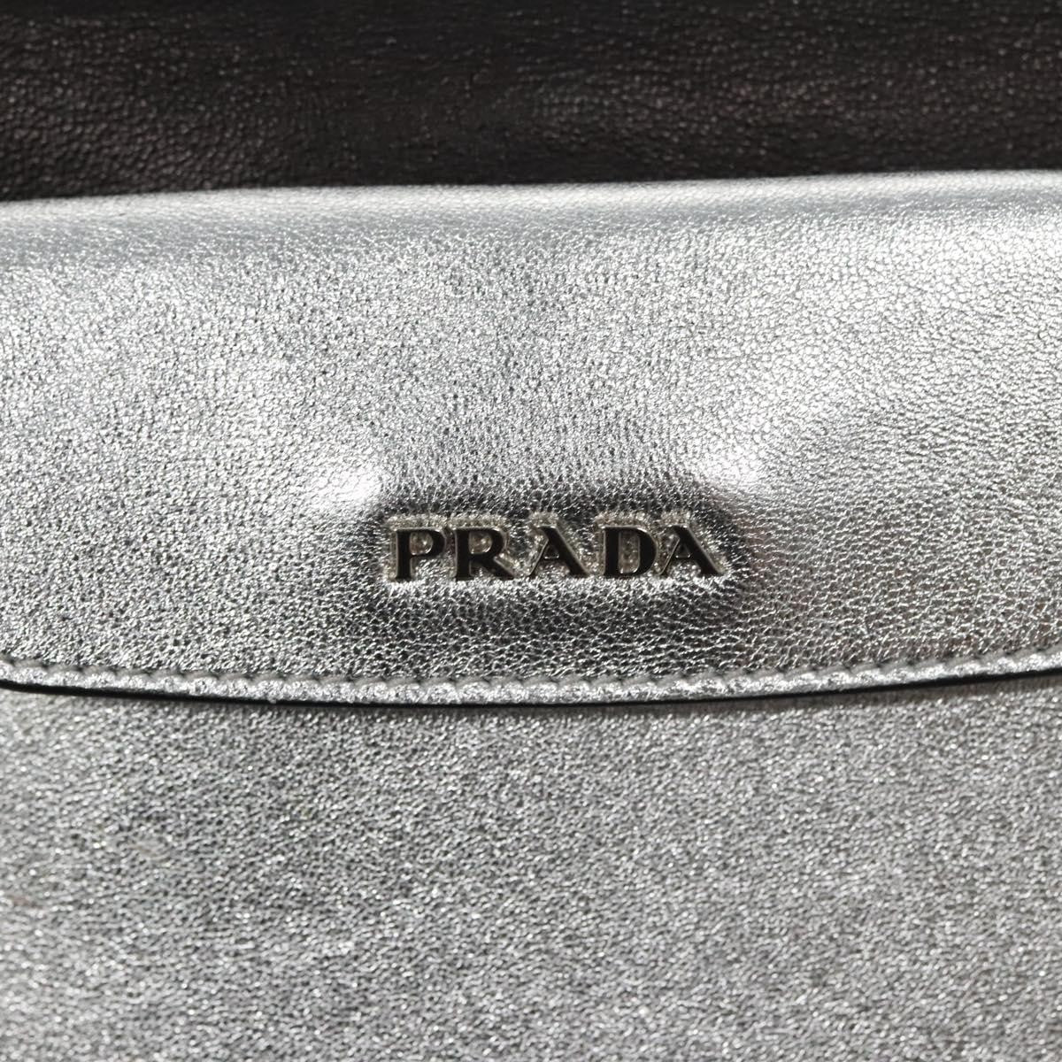 Prada Double Turn Lock Shoulder Bag Leather