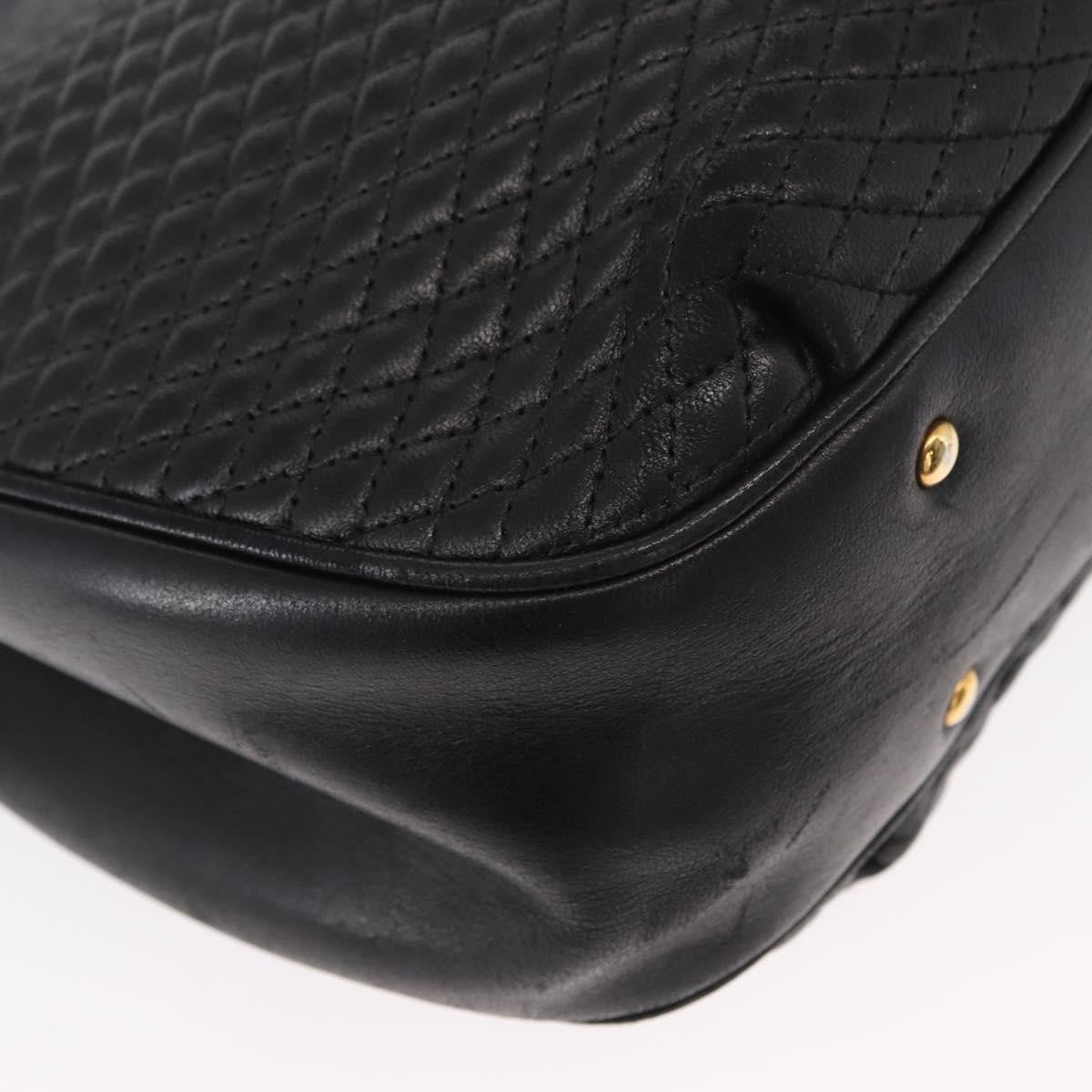 Bally Vintage Chain Shoulder Bag Quilted Leather