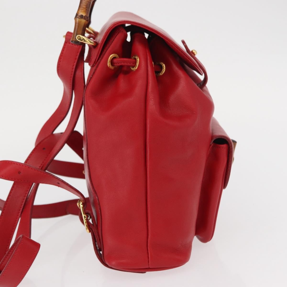 Gucci Vintage Bamboo Backpack Leather