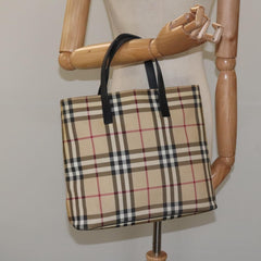 Burberry Top Handle Tote Nova Check Canvas