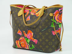 Louis Vuitton Neverfull Tote Limited Edition Monogram Roses