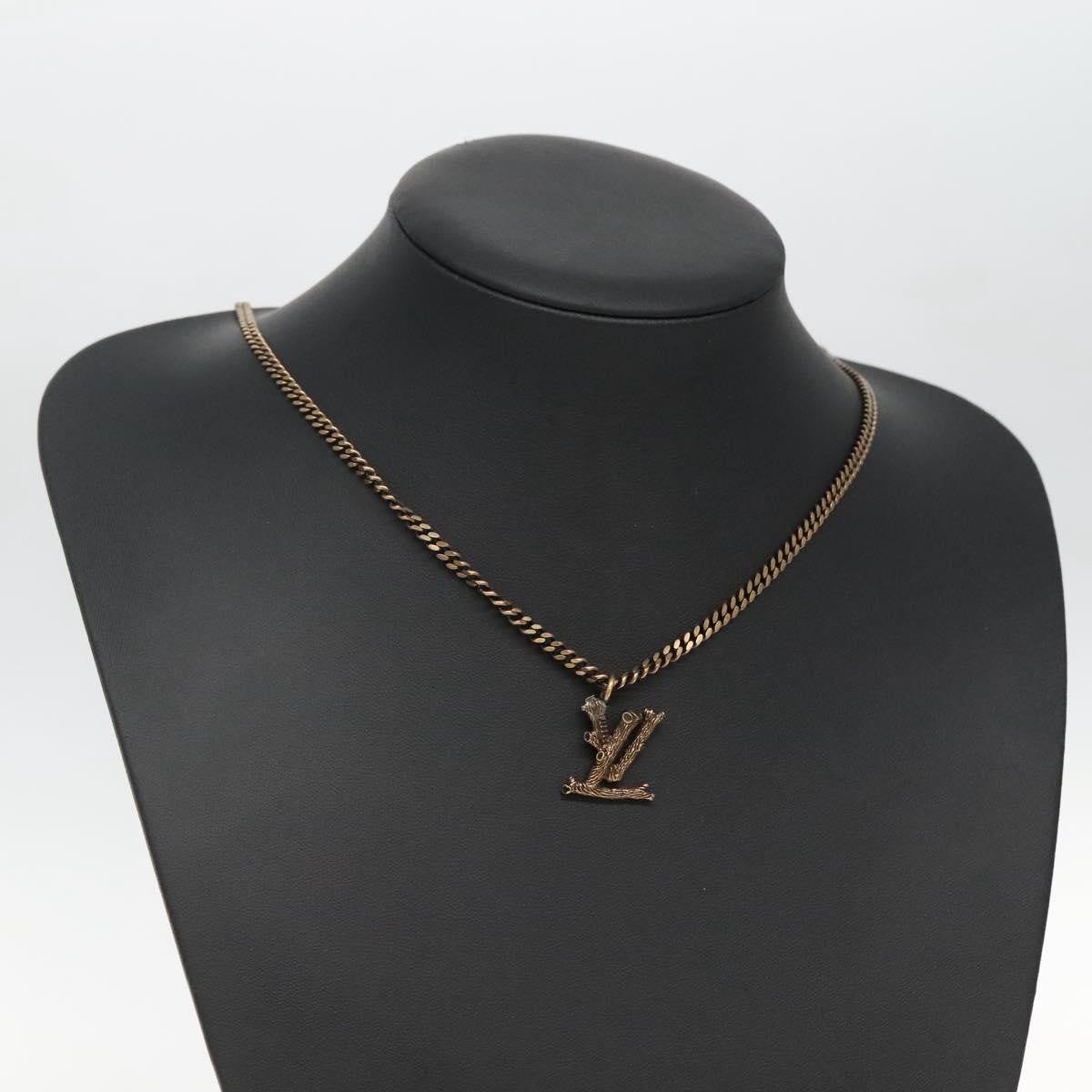 Louis Vuitton LV Wood Pendant Necklace Metal