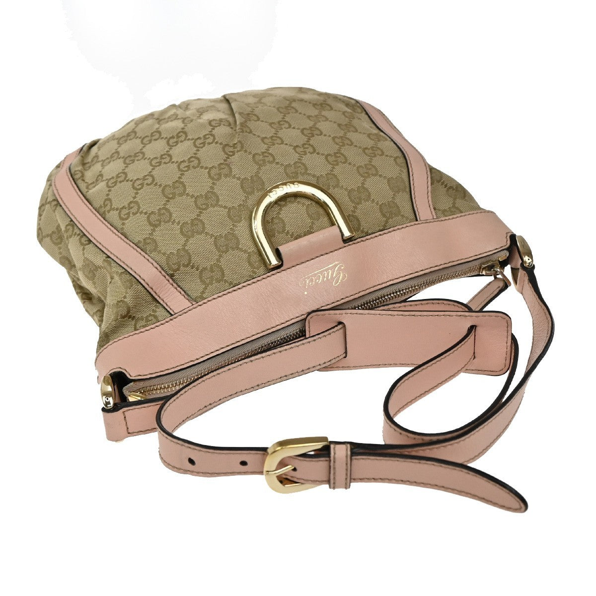Gucci D-Ring Shoulder Bag (Outlet) GG Canvas