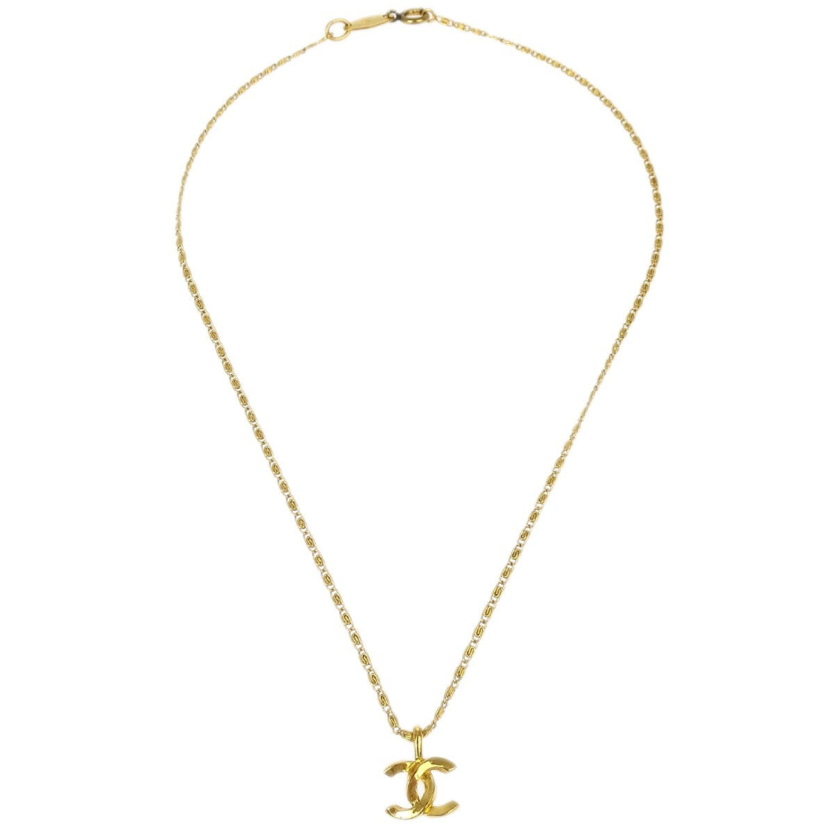 Chanel CC Pendant Necklace Metal