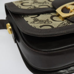 Celine C Sulky Shoulder bag Canvas and Leather