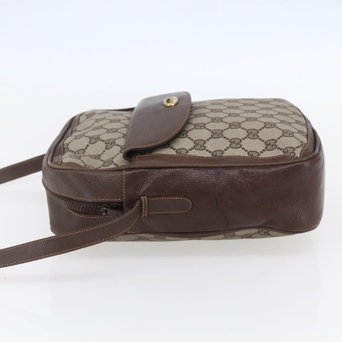 Gucci Front Pocket Messenger Bag GG Canvas with Leather