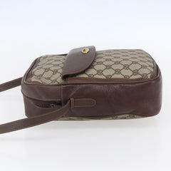 Gucci Front Pocket Messenger Bag GG Canvas with Leather