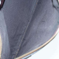 Fendi Mania Logo Zip Pouch Inlaid Leather