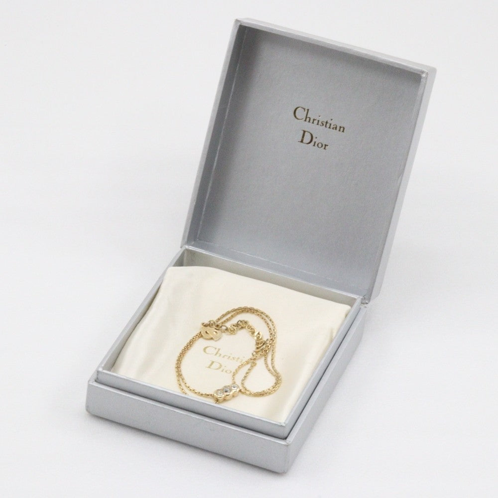 Christian Dior Collar Necklace Metal with Faux Pearls