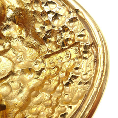 Chanel Vintage Diamond Clip-On Earrings Gold-plated