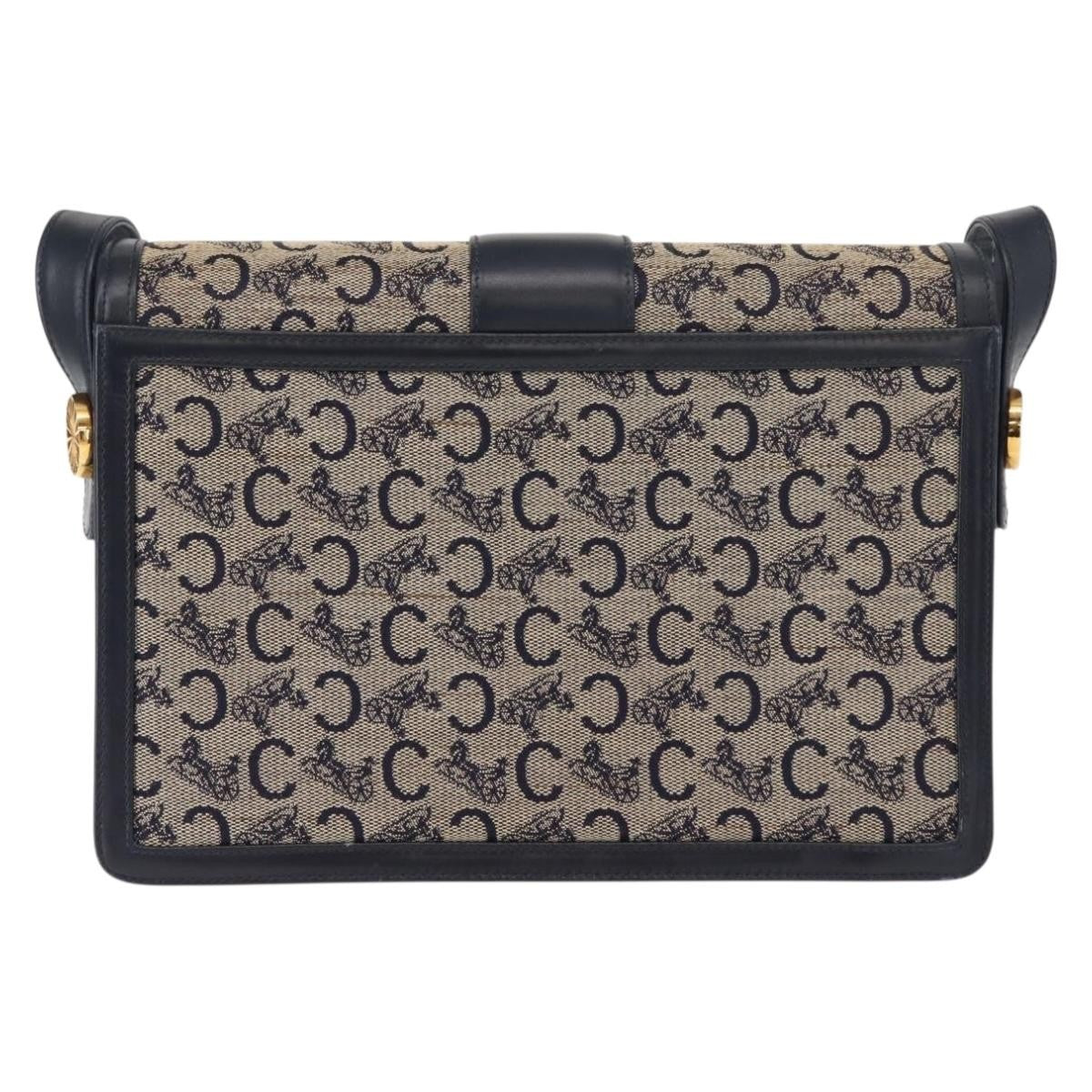 Celine C Sulky Shoulder bag Canvas and Leather