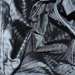 Prada Convertible Metal Handle Satchel Quilted Tessuto