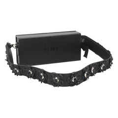 Fendi Logo Horizontal Box Crossbody Bag Leather