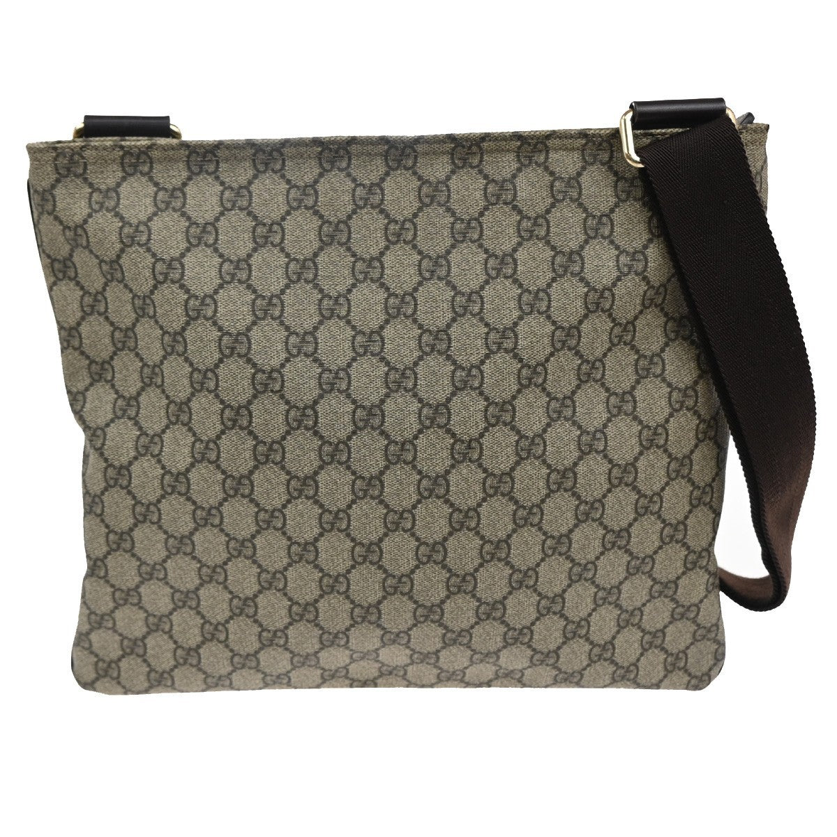 Gucci Zip Top Messenger Bag GG Coated Canvas