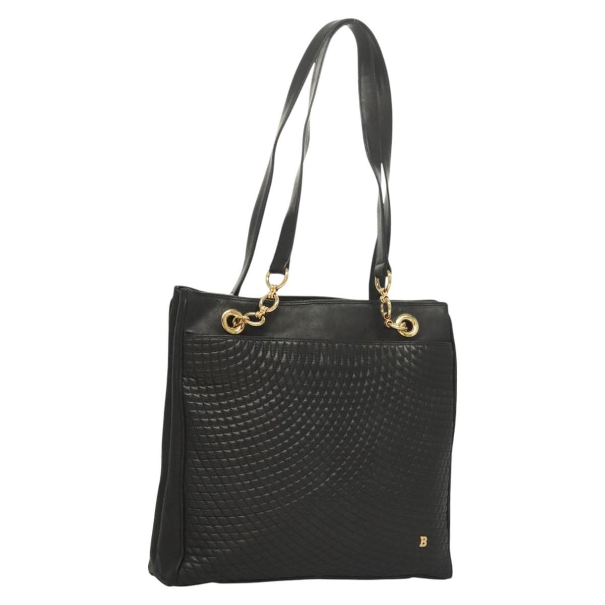 Bally Vintage Tote Bag Quilted Leather