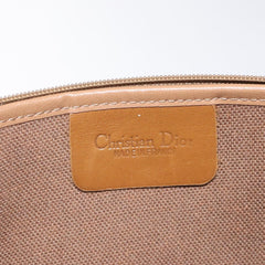 Christian Dior Vintage Honeycomb Zip Pouch Coated Canvas