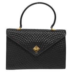 Bally Vintage Handbag Quilted Leather