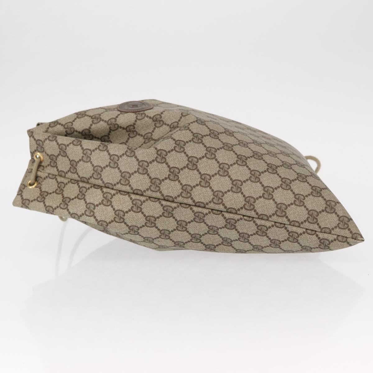 Gucci Drawstring Shoulder Bag GG Canvas with Leather