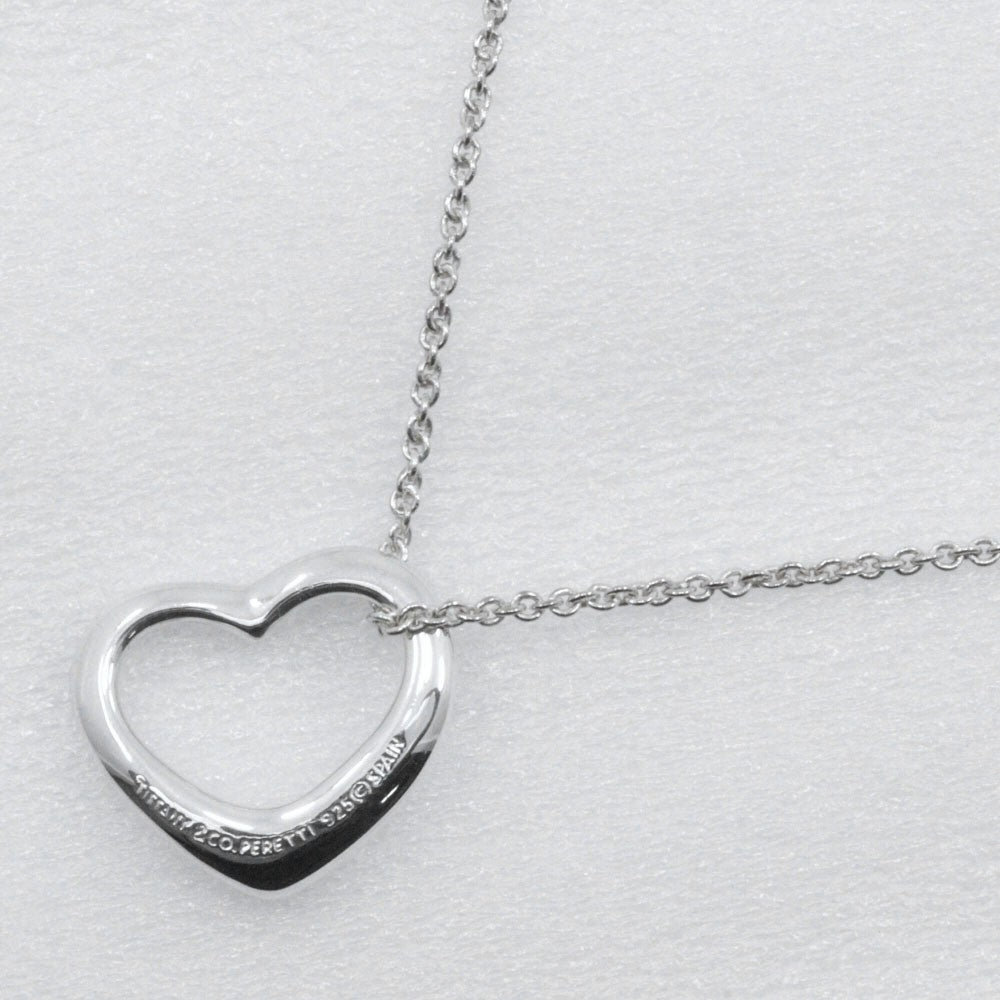 Tiffany & Co. Elsa Peretti Open Heart Pendant Necklace silver