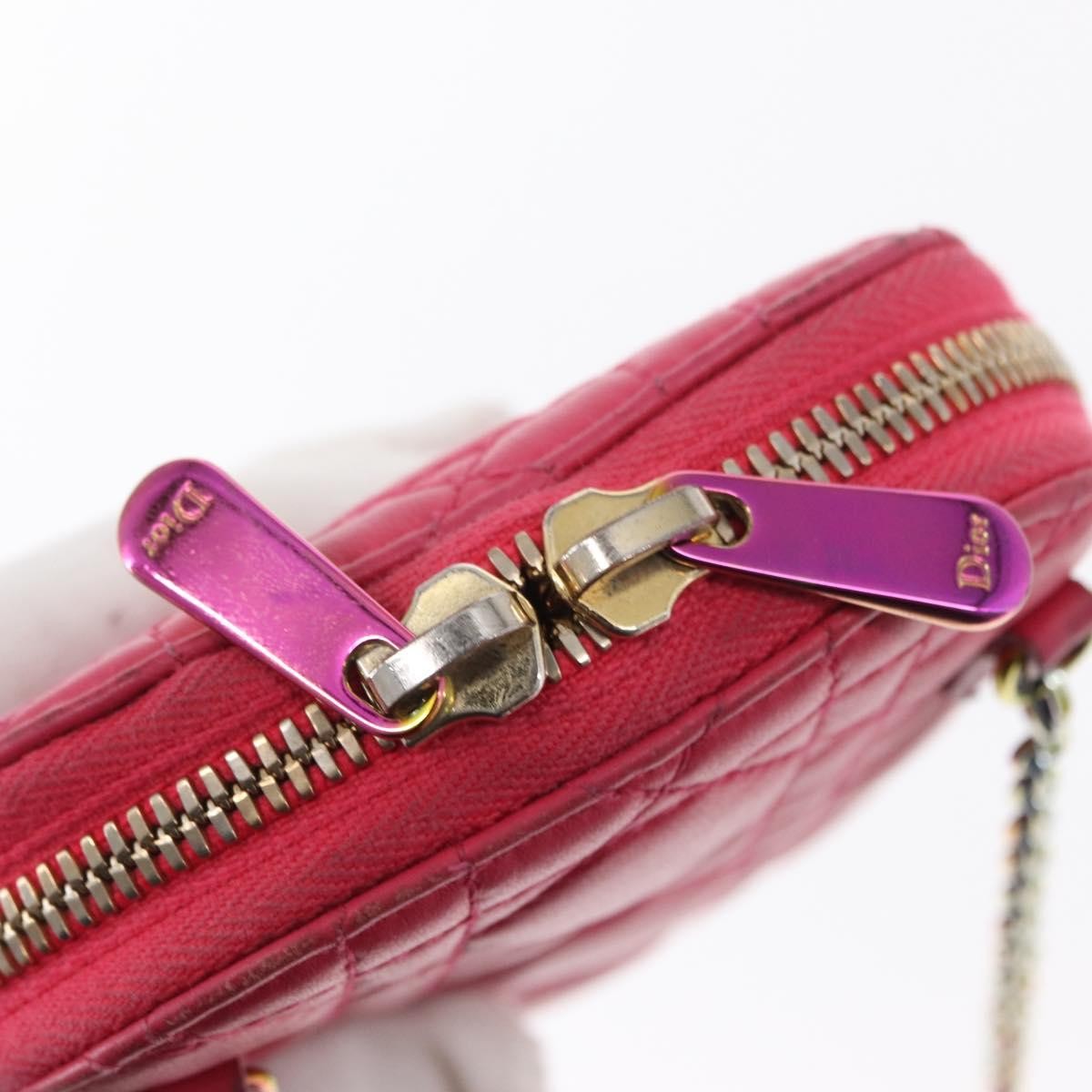 Christian Dior Lady Dior Phone Holder on Chain Cannage Quilt Lambskin