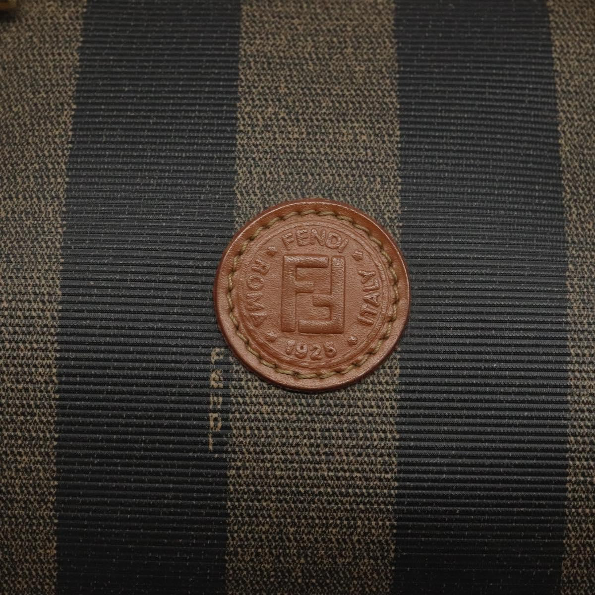 Fendi Vintage Pequin Boston Bag Coated Canvas