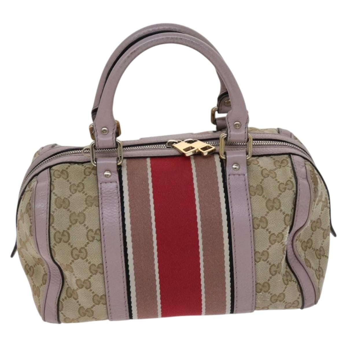 Gucci Vintage Web Boston Bag GG Canvas