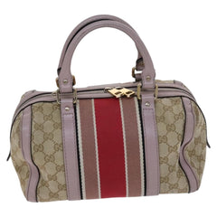 Gucci Vintage Web Boston Bag GG Canvas