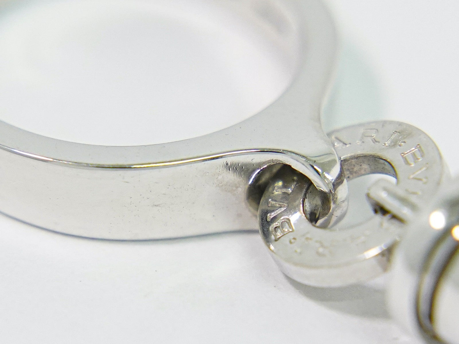 Bvlgari B.Zero1 Element Dangle Charm Ring 18K White Gold with Diamond