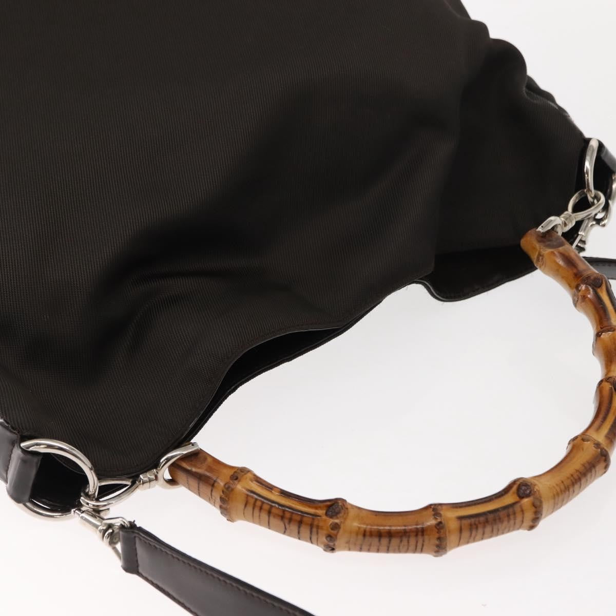 Gucci Vintage Bamboo Shoulder Bag Nylon