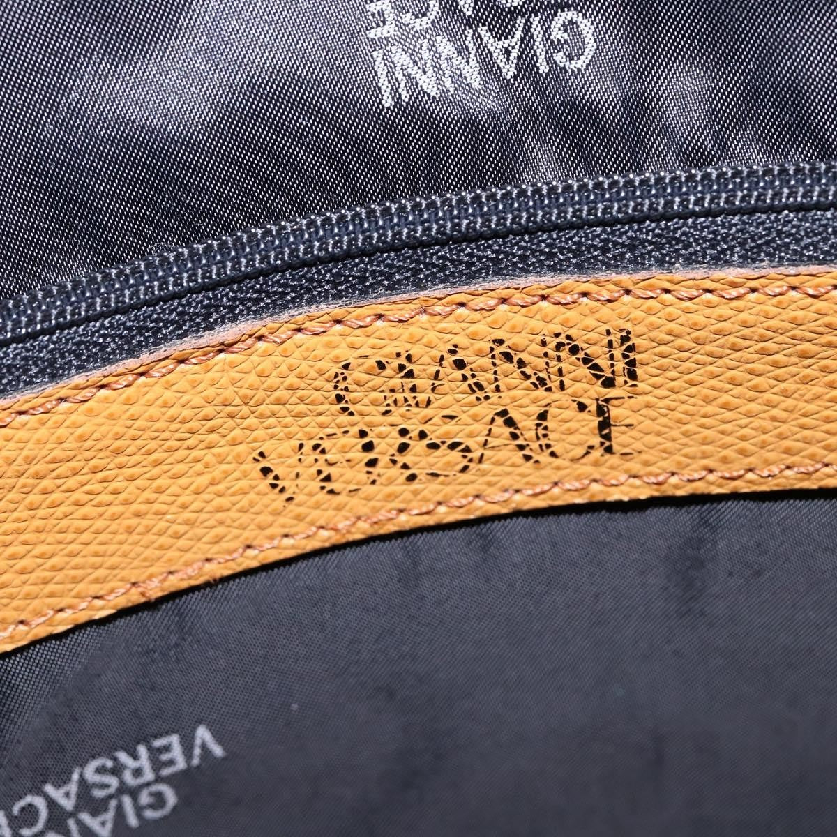 Versace Vintage Sun Zip Satchel Embossed Leather