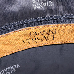 Versace Vintage Sun Zip Satchel Embossed Leather