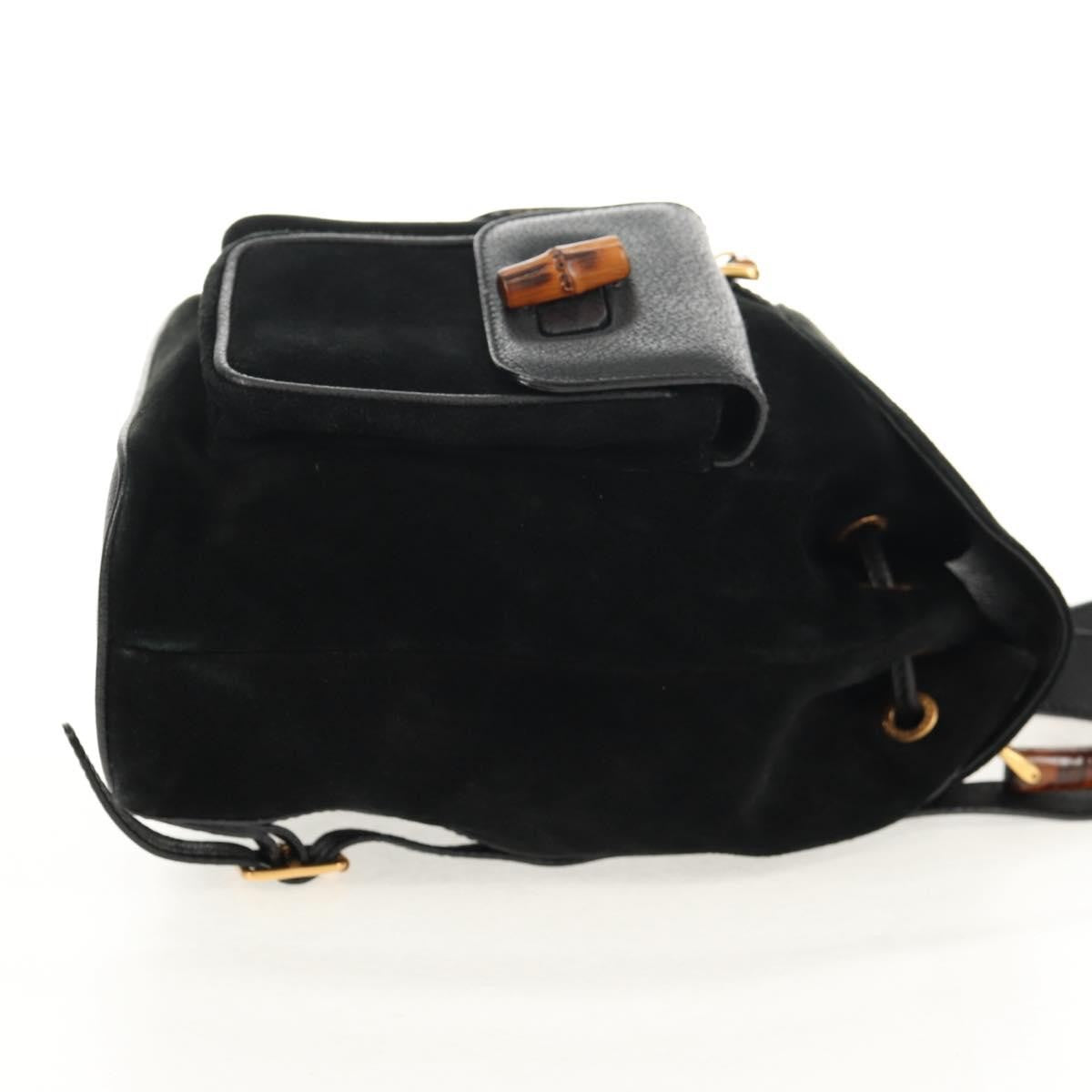 Gucci Vintage Bamboo Backpack Suede