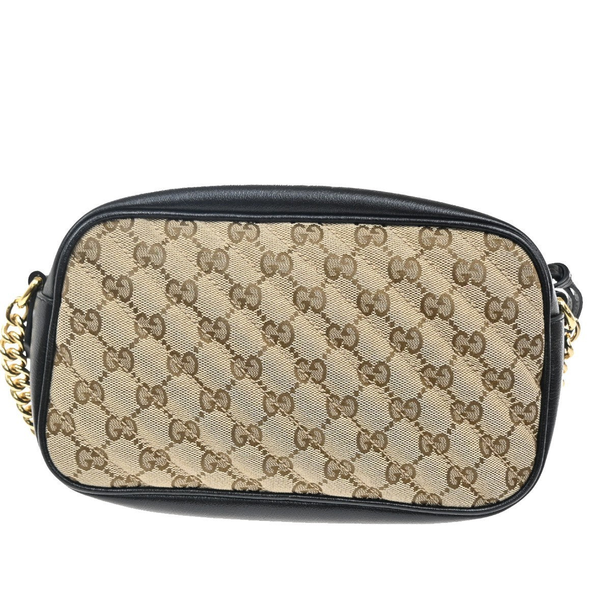 Gucci GG Marmont Shoulder Bag Diagonal Quilted GG Canvas with Leather