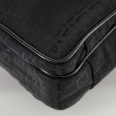 Fendi Convertible Pushlock Flap Satchel Zucca Canvas and Leather