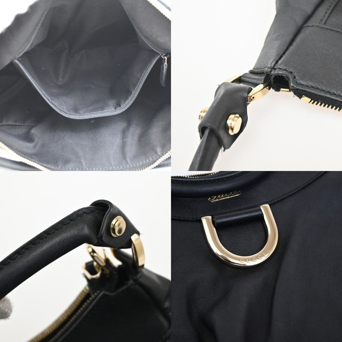 Gucci D Ring Hobo Leather