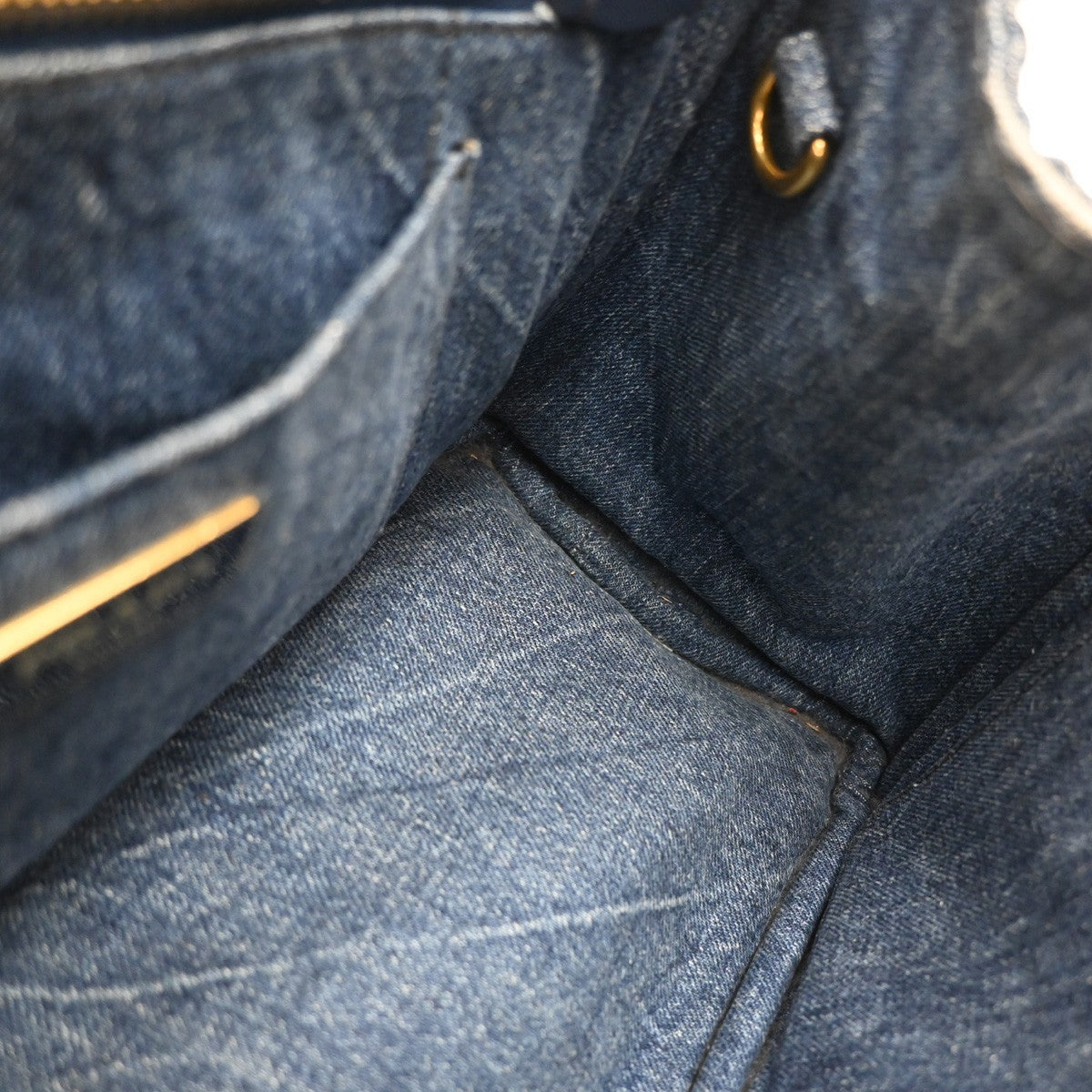 Prada Canapa Open Tote Denim