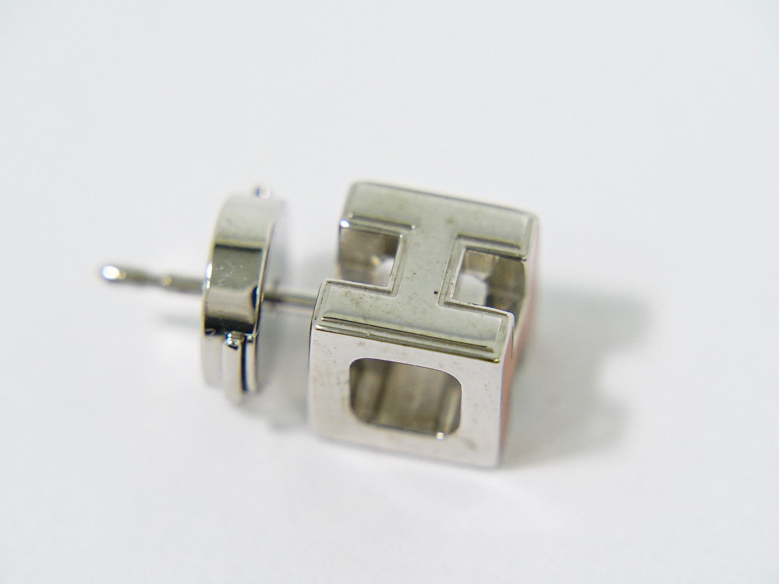 Hermes Cage d'H Stud Earrings Metal