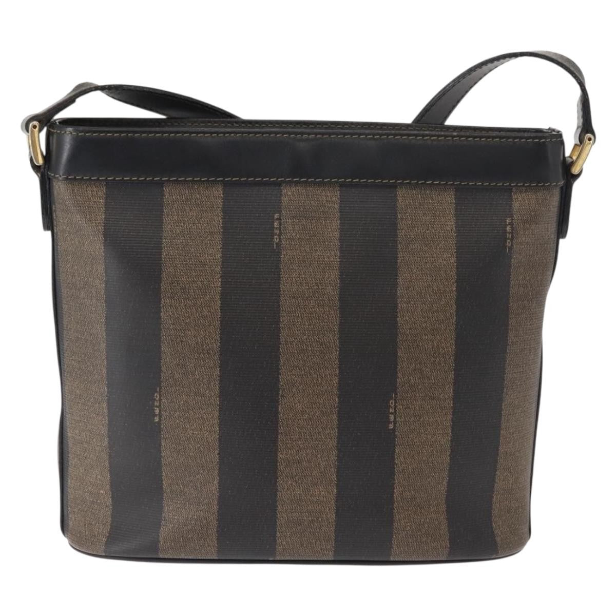 Fendi Pequin Shoulder Bag Canvas