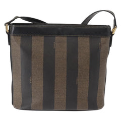 Fendi Pequin Shoulder Bag Canvas