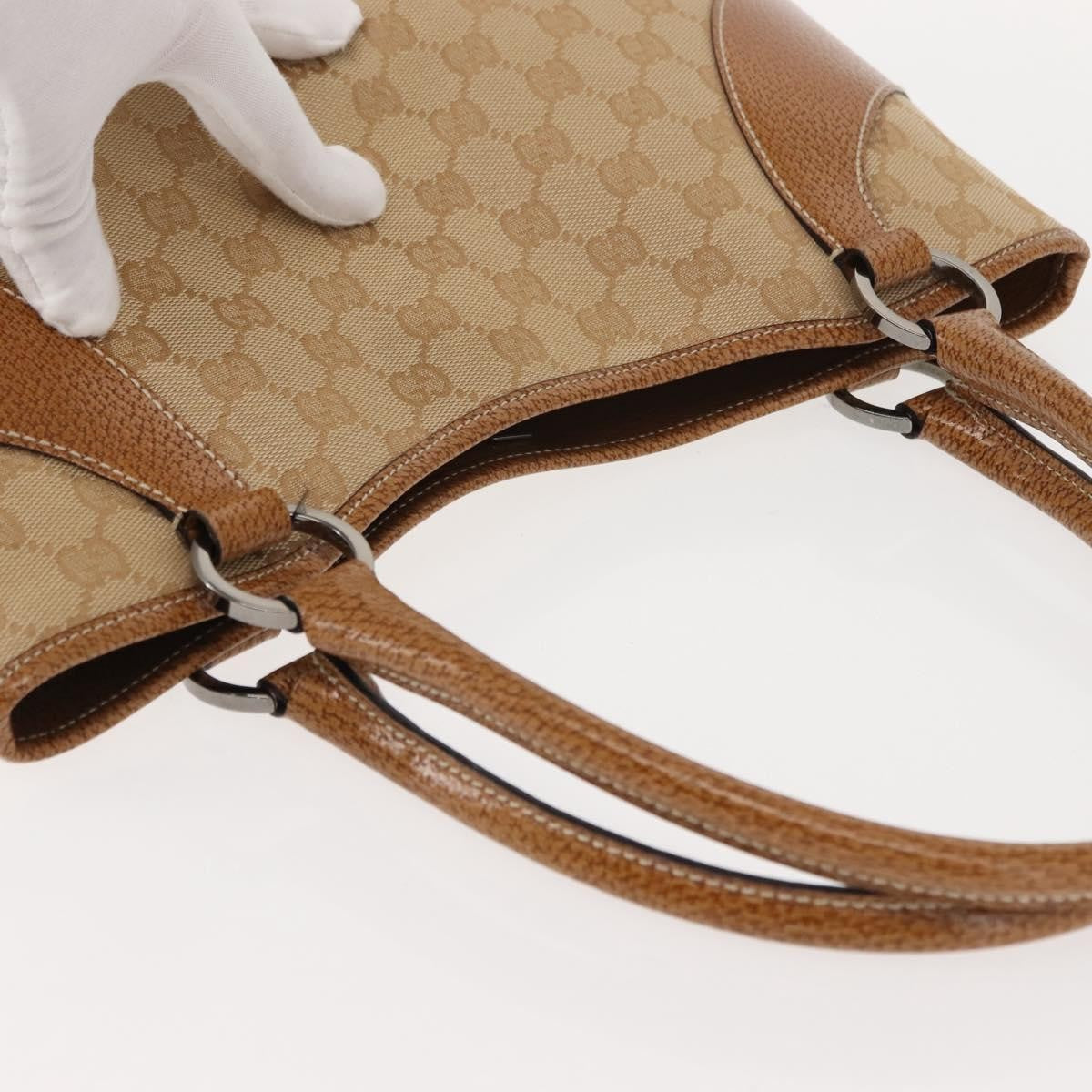 Gucci Vintage Ring Tote GG Canvas with Leather