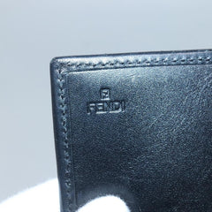 Fendi FF Flap Wallet Zucca Canvas with Embossed Leather