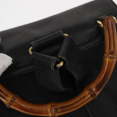 Gucci Vintage Bamboo Backpack Leather