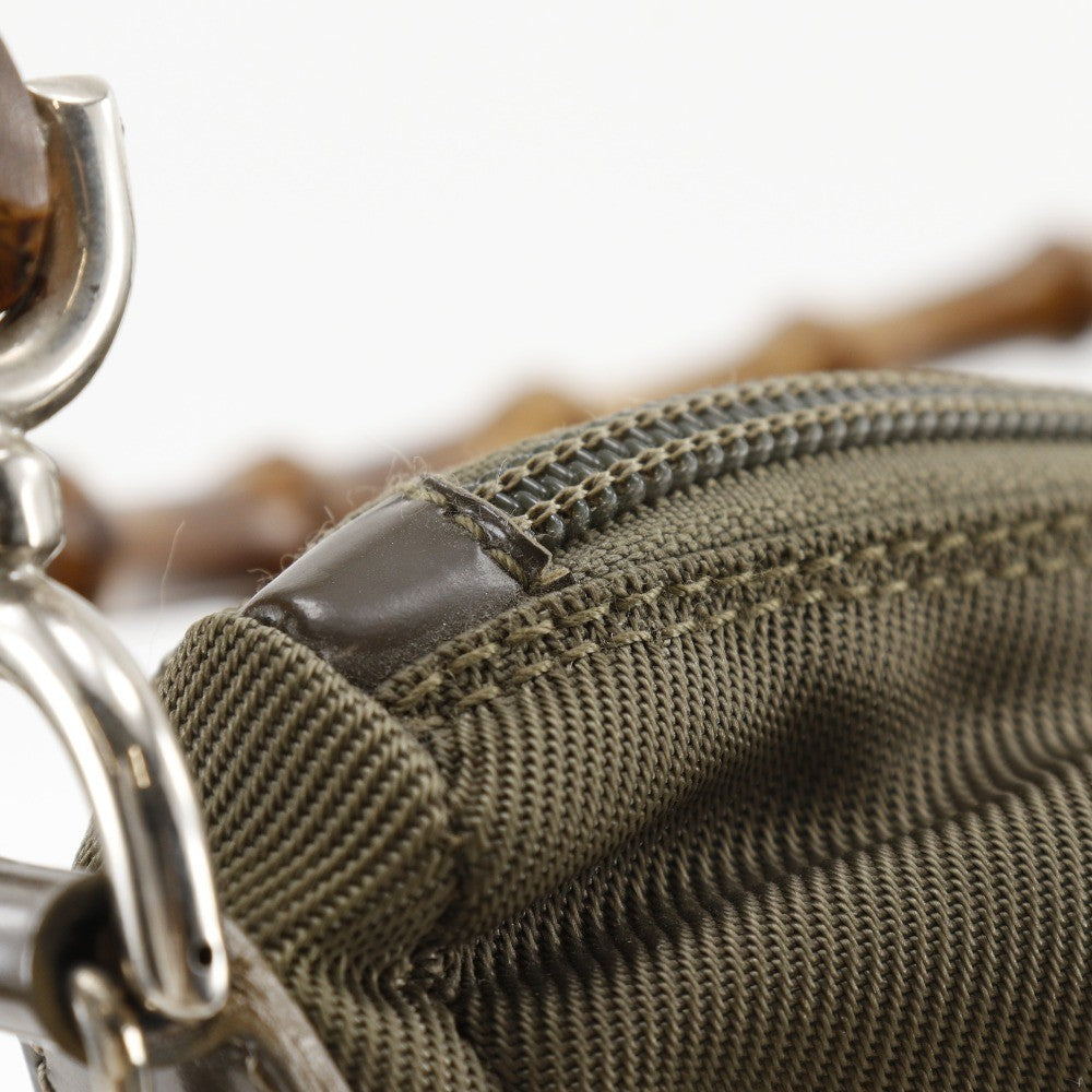 Gucci Vintage Bamboo Shoulder Bag Nylon