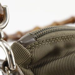 Gucci Vintage Bamboo Shoulder Bag Nylon