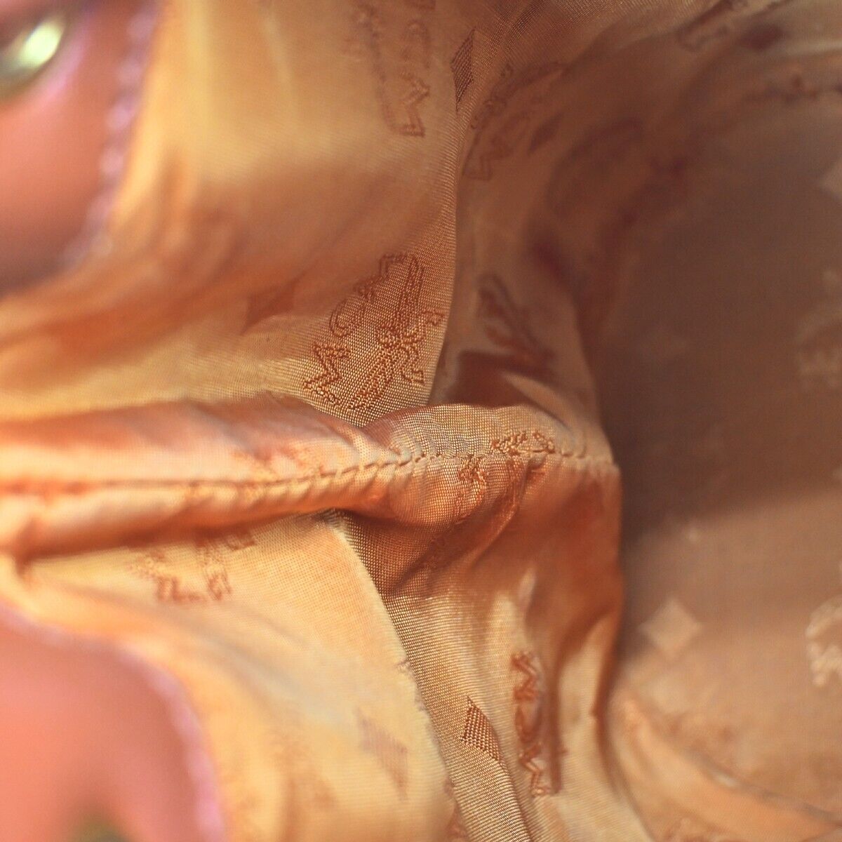 MCM Drawstring Shoulder Bag Leather