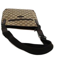 Gucci Zip Top Messenger GG Canvas with Leather