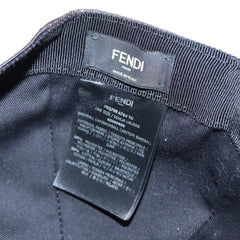 Fendi Logo Baseball Cap Zucca Canvas