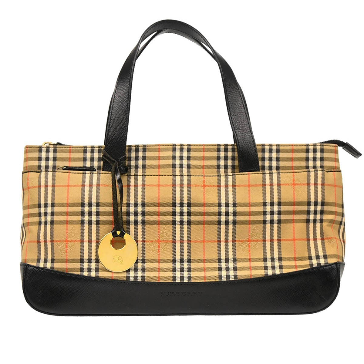 Burberry Nova Check Tote Nylon and Leather