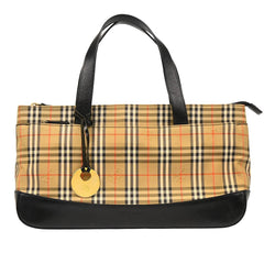 Burberry Nova Check Tote Nylon and Leather