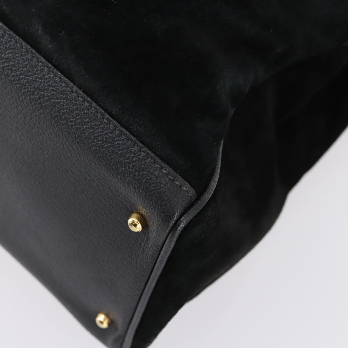 Gucci Vintage Bamboo Handle Bag Suede